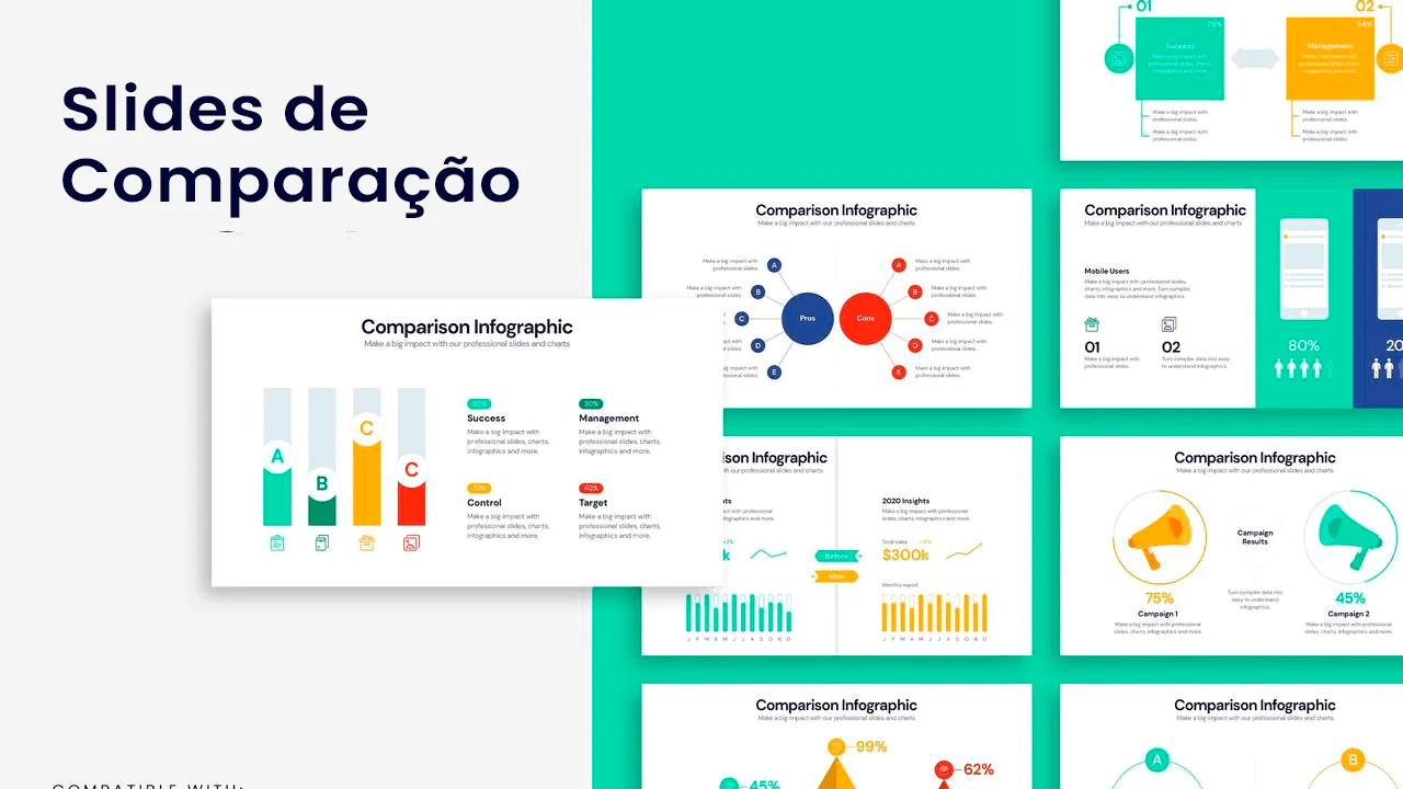 Slide de comparação